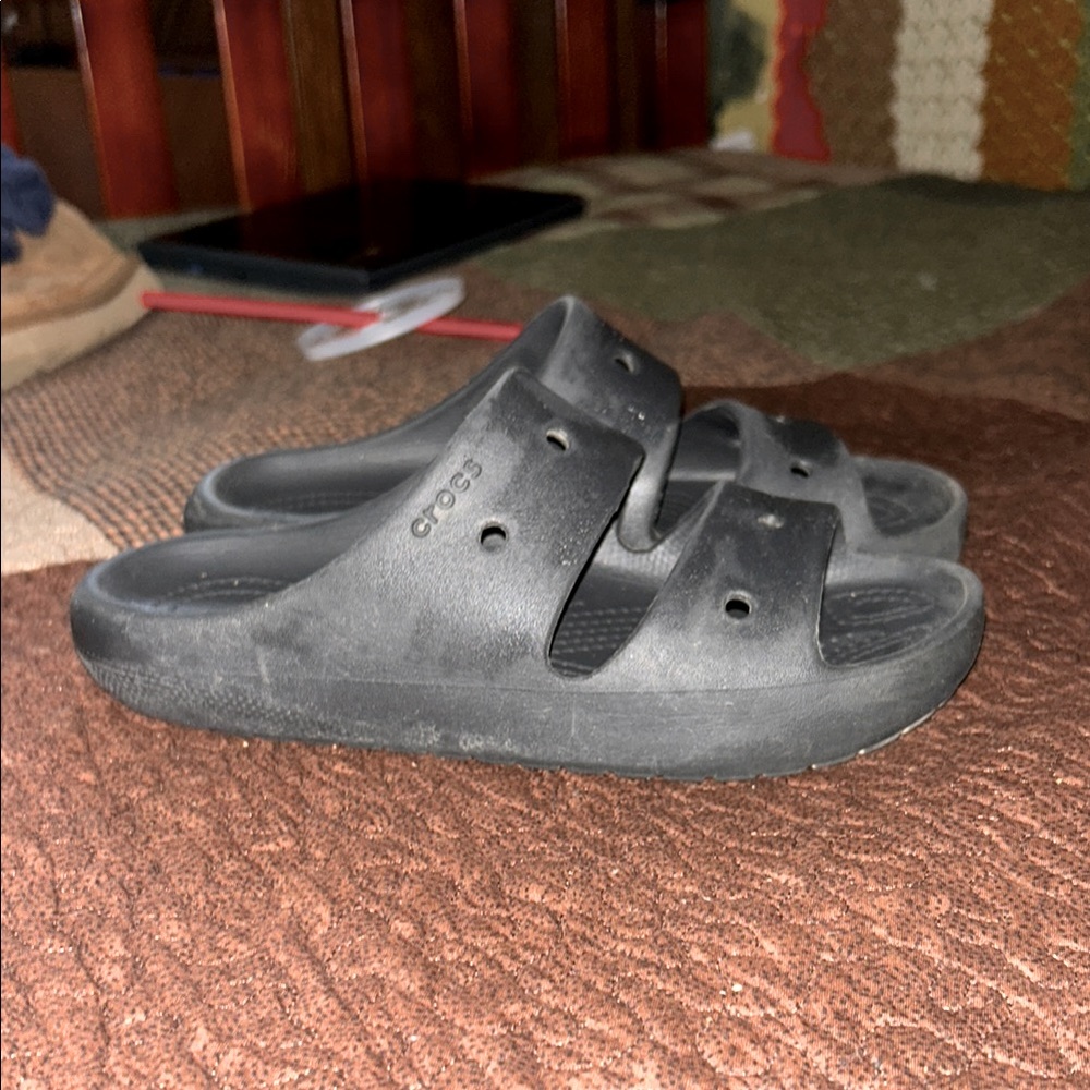 Black Crocs Slide Sandals